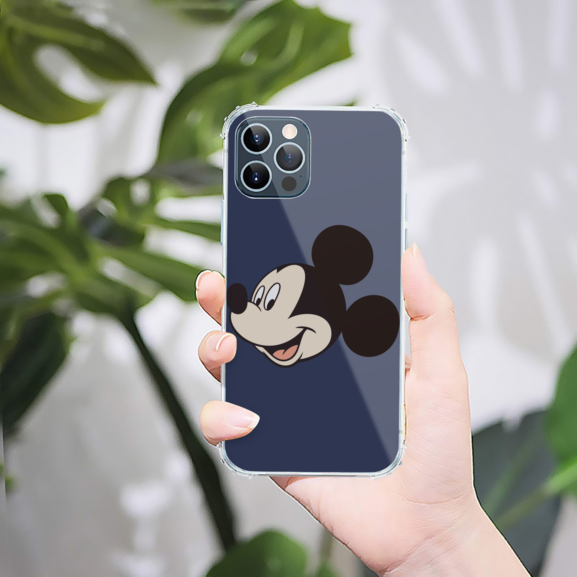 （画像用） ミッキーマウス Mickey Mouse 【iPhone 12シリーズ対応】透明スマホケース（クリアソフトケース）